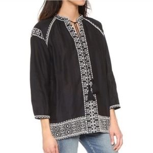 Madewell Camelia Embroidered Tassel Tunic